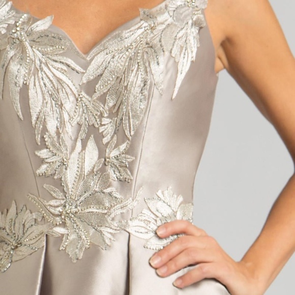 Feriani Couture Embroidered Sleeveless Peplum Cocktail Dress 18620 - Picture 3 of 12